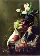 unknow artist, Floral, beautiful classical still life of flowers.115